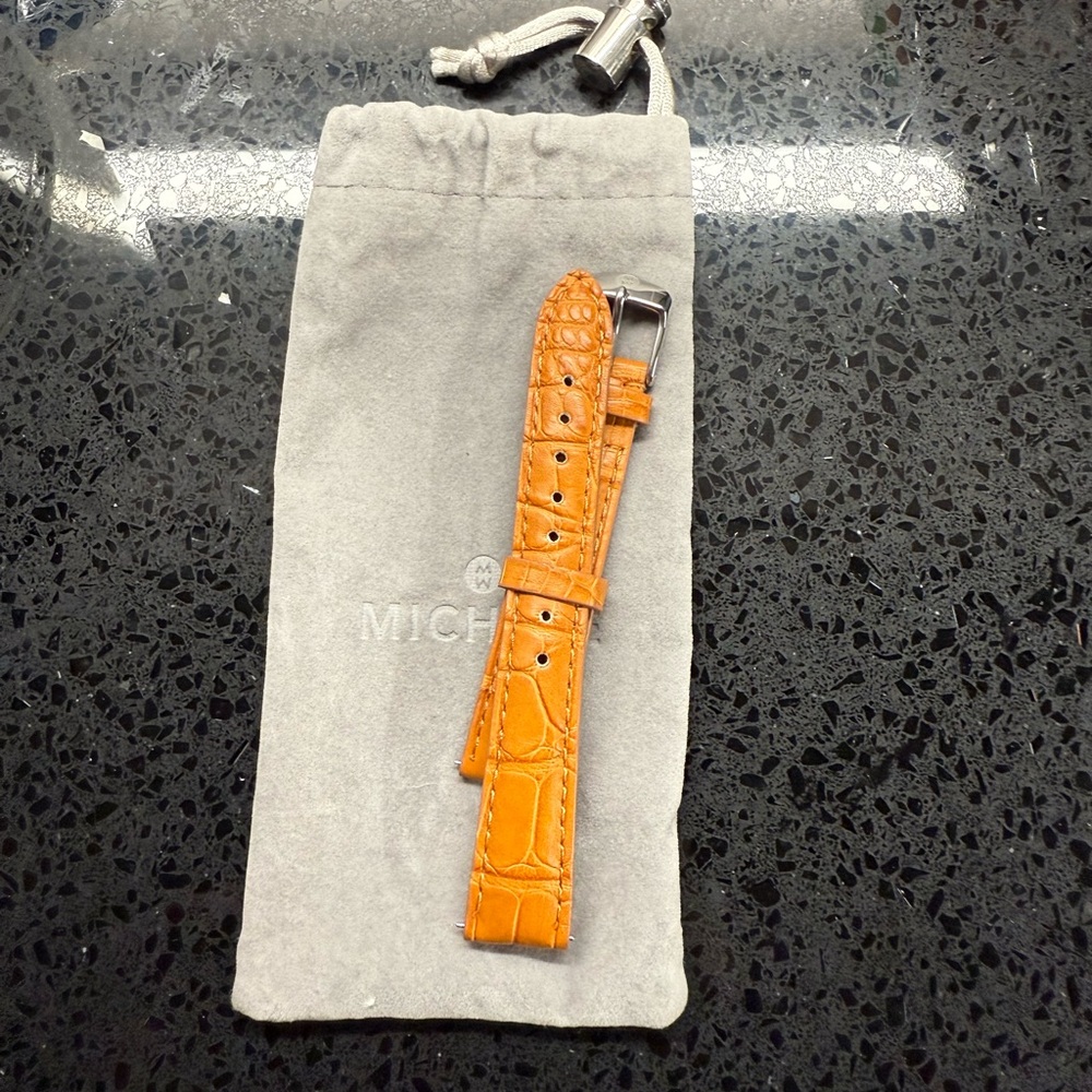 Michele leather strap